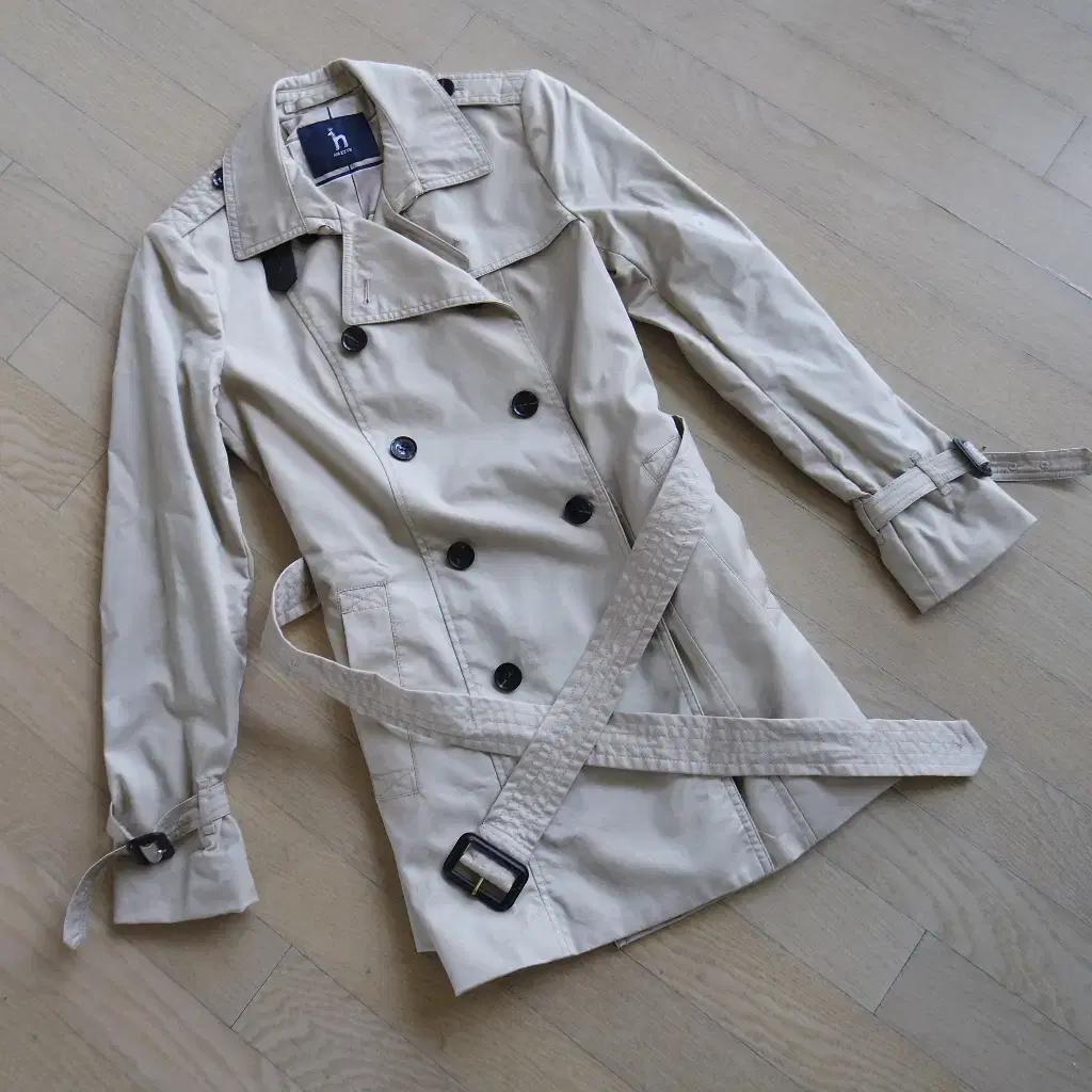 헤지스 레이디 여성 85 베이지색 트렌치 코트 바바리 빈티지