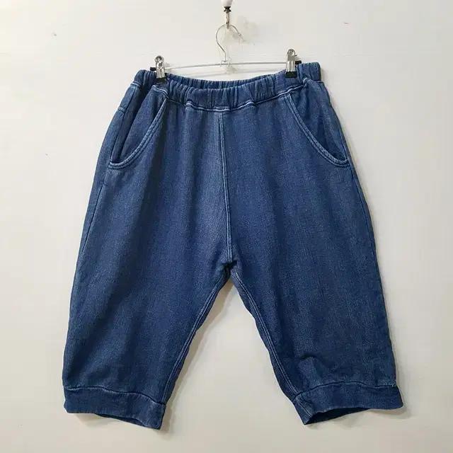 Lokapala 이지데님 밴딩 칠부 팬츠