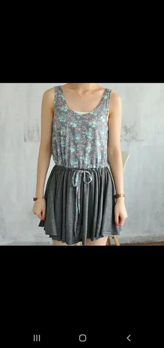 시원한소재 플라워패닝 나시원피스 부드러운소재 원피스 정장 코디 꽃원피스