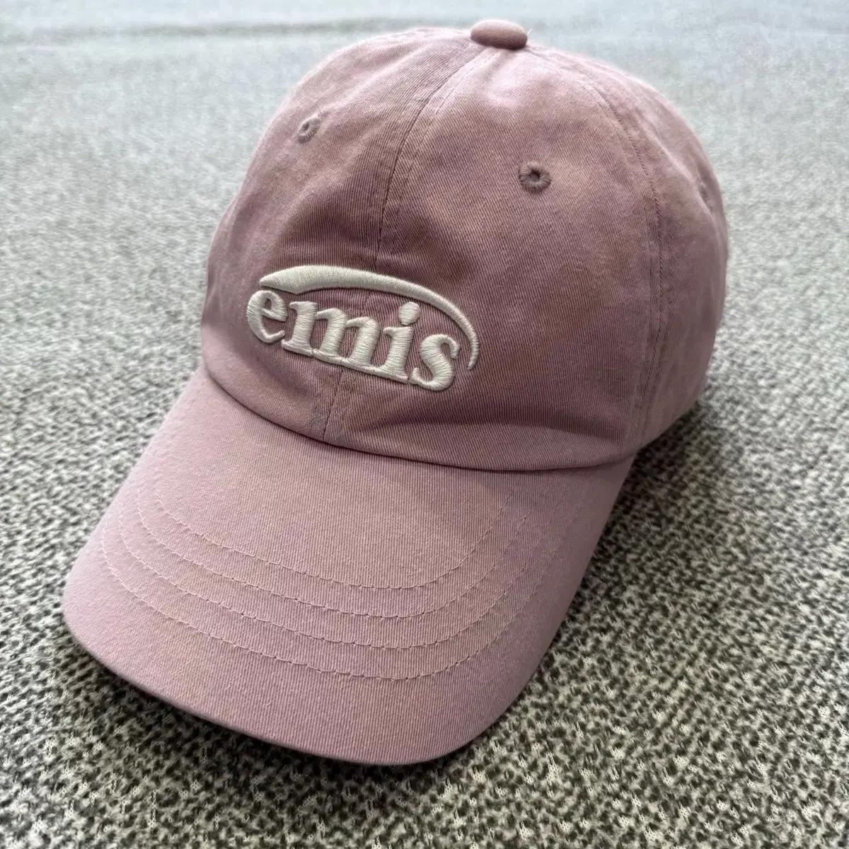 F EMIS 이미스 로고 볼캡 모자 핑크