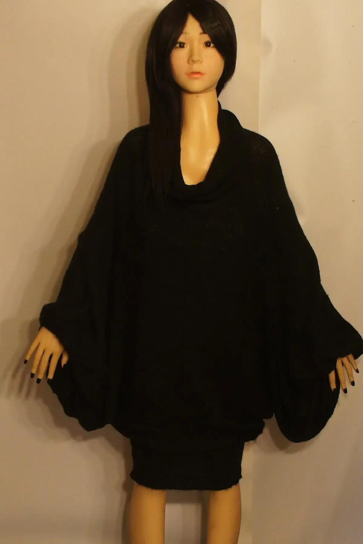 1842 빈티지 블랙니트숄 스웨터 롱니트 원피스