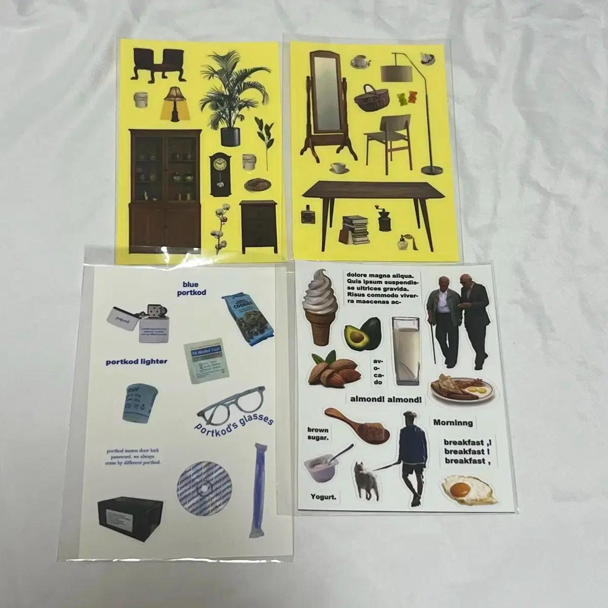 [ 빈티지 ] 인테리어 소품 오브젝트 스티커 / 다꾸 키치 처분