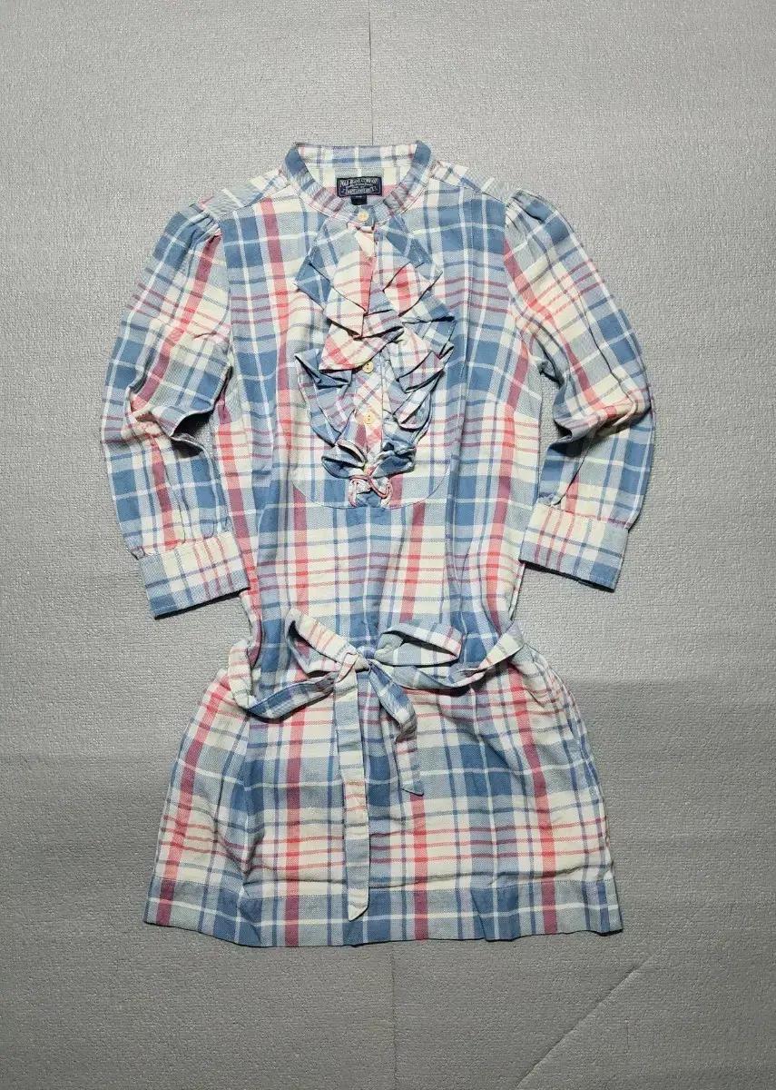 폴로 진스 랄프로렌 체크 프릴 원피스