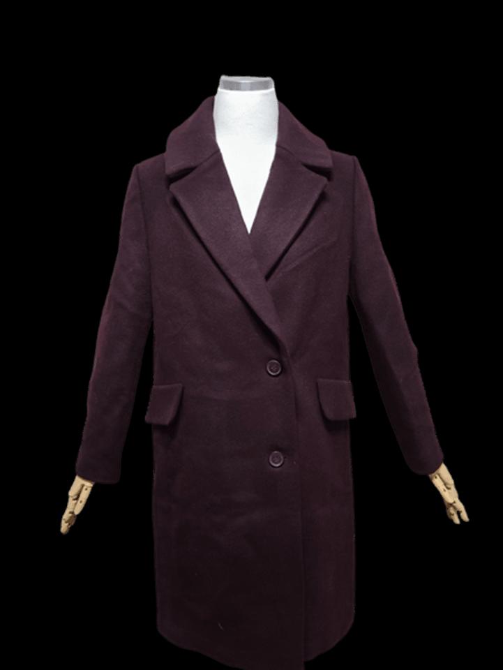 탱커스 버건디 택포함미착용 캐시미어 여자 겨울용 여성 모직프록코트자켓90