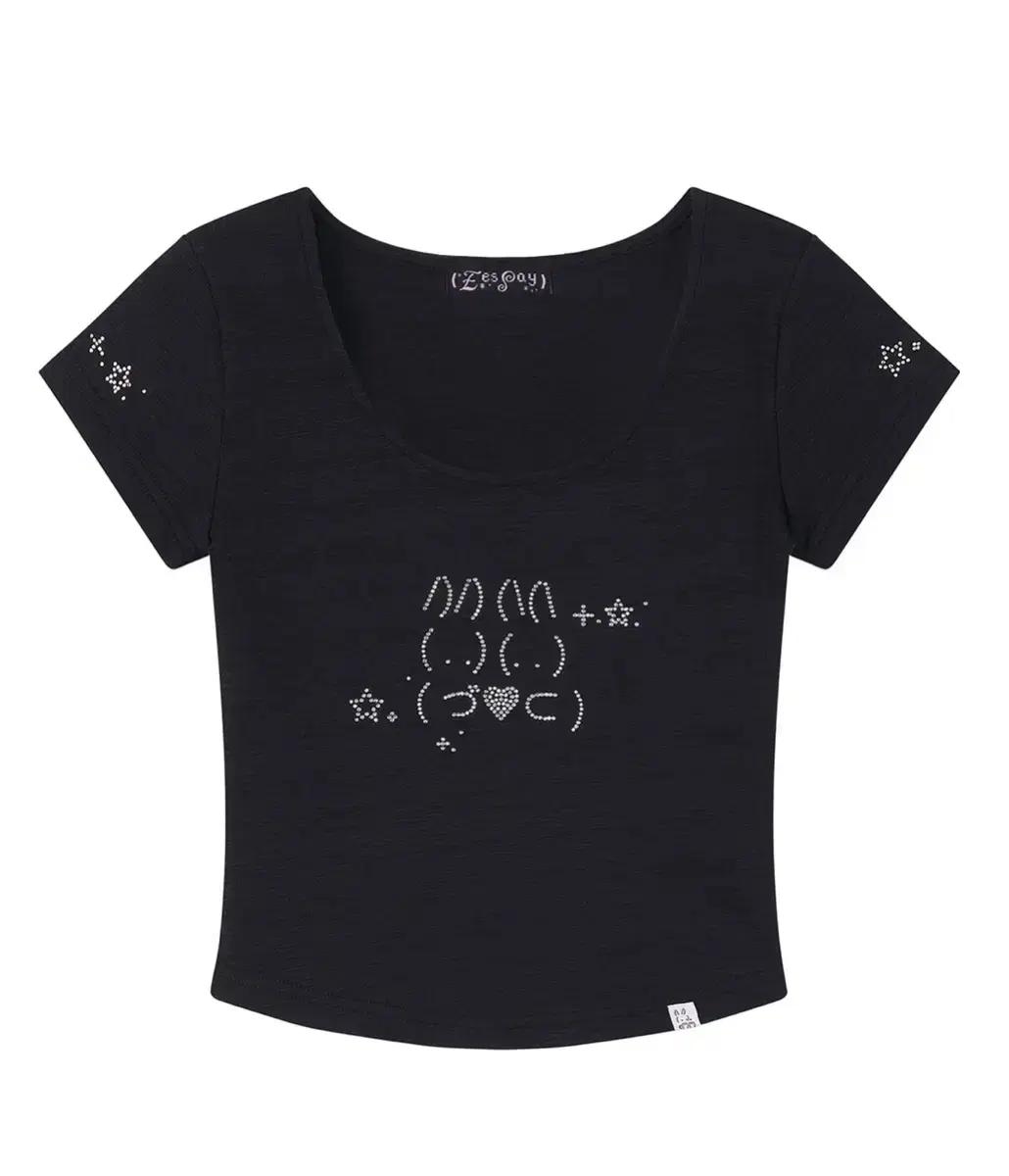 eessay T.K RABBIT T-SHIRT 버니 탑 블랙