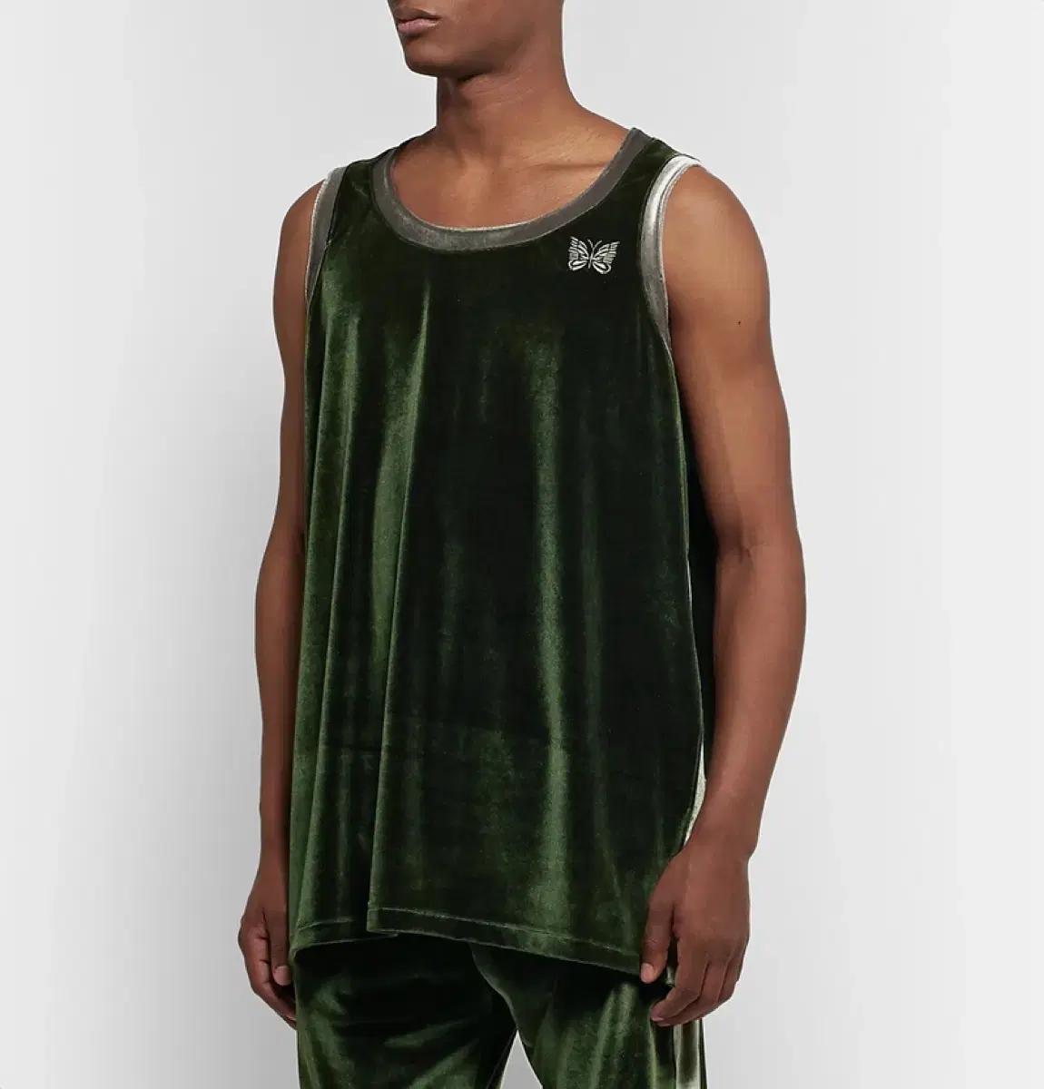 Needles Logo Embroidered Two Tone Velour