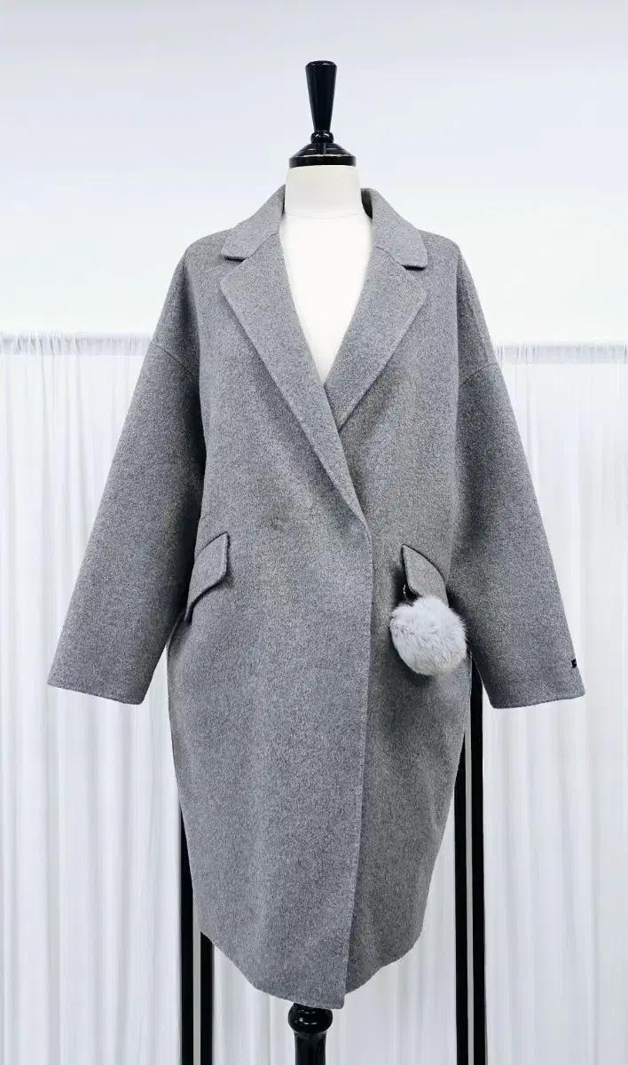 클리지 울 핸드메이드코트 여성 오버핏 모직코트