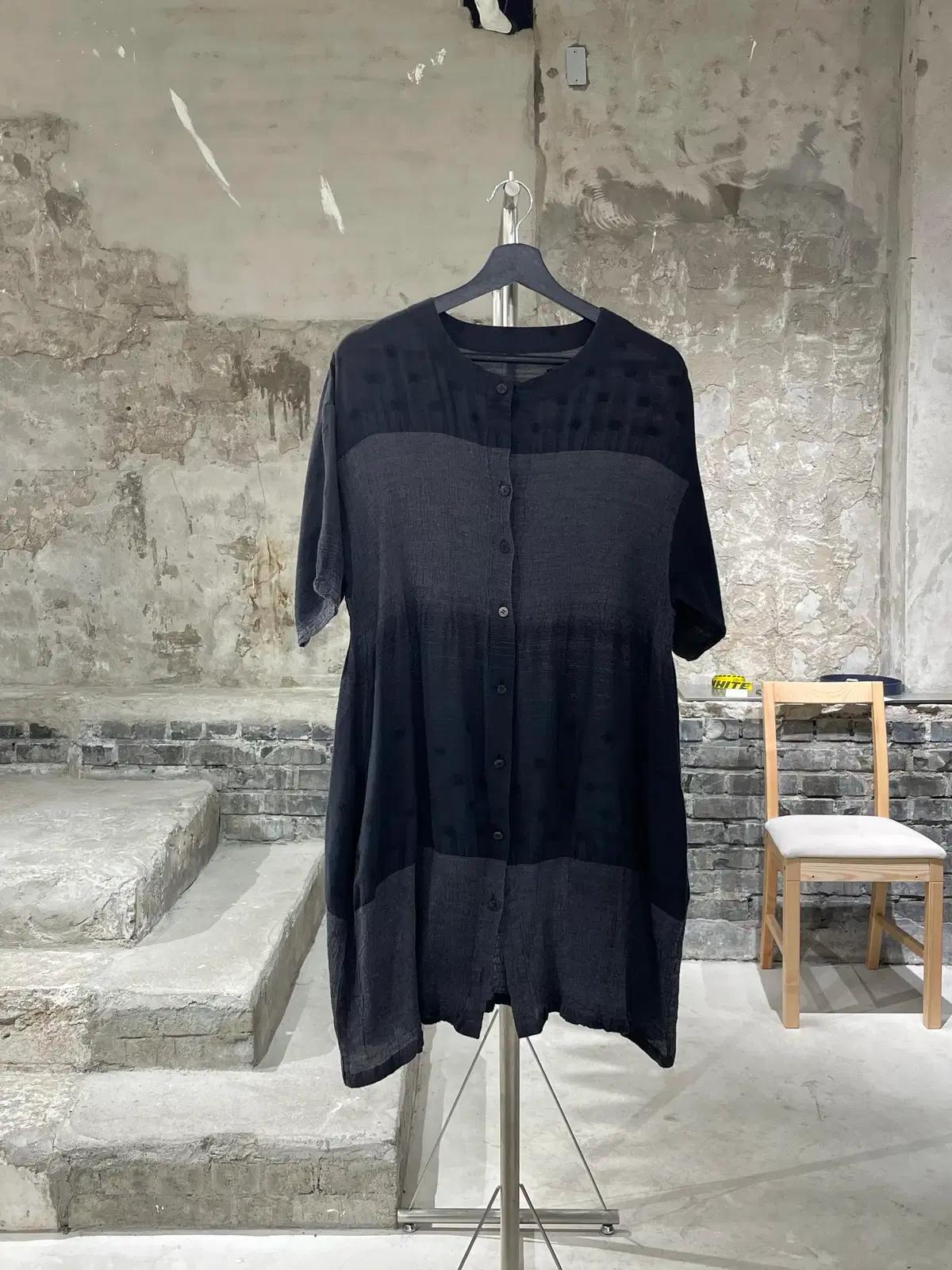 이세이 미야케 하트 투 톤 큐프라 하프 원피스