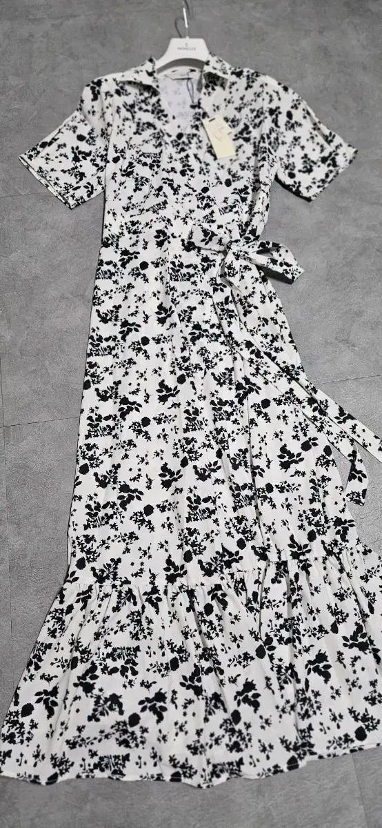 미착용 드웰 퍼프 소매 맥시랩 롱 섹시우아원피스 55