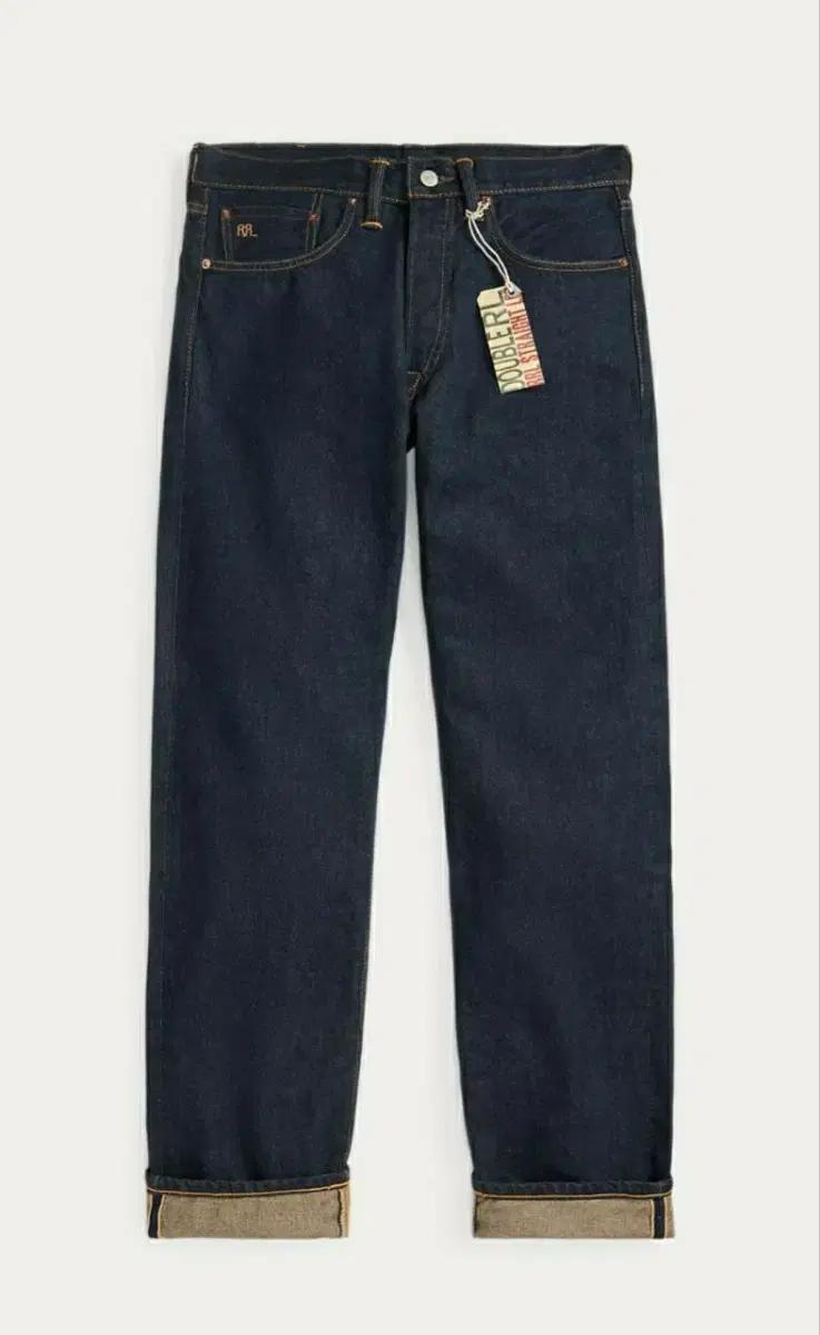 더블알엘 rrl 스트레이트핏 원스워시 셀비지 진 34/32