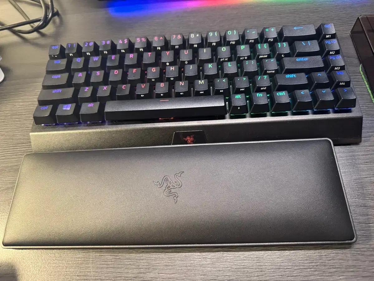 Razer Blackwidow v3 mini + 팜레스트 + 키보드 덮개