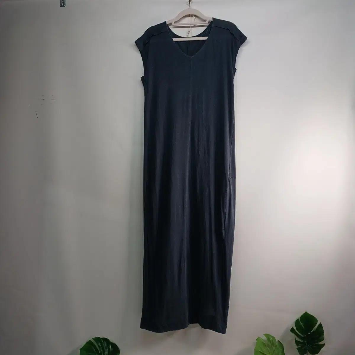 여성 롱 원피스 V넥 반팔85사이즈 여름59372