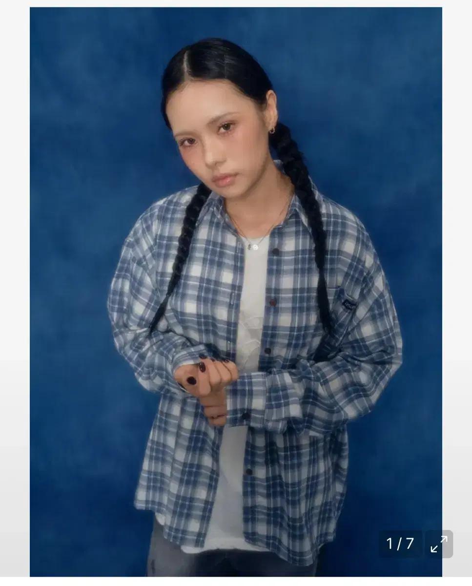 애즈온 ESSENTIAL CHECK SHIRT / BLUE