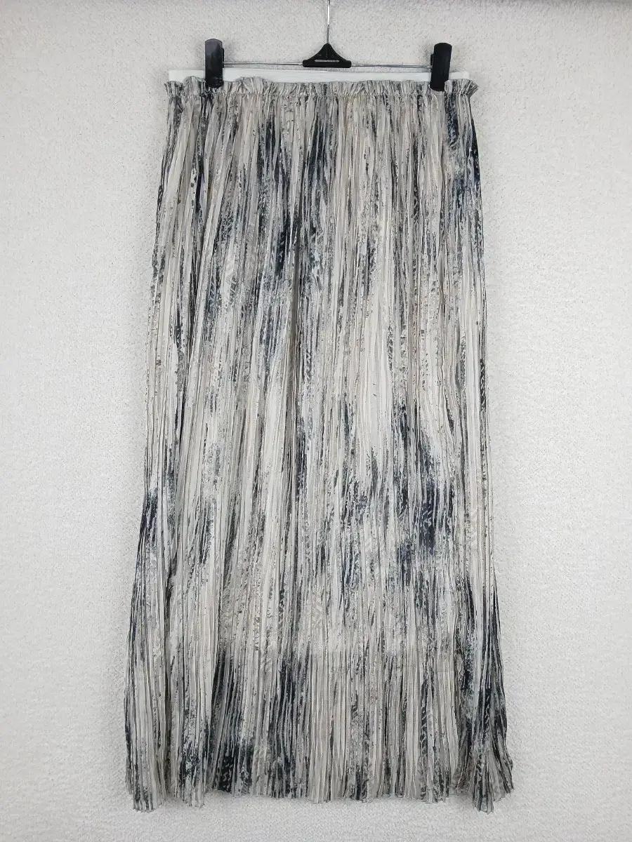 여성 밴딩 플리츠 롱 스커트(66~77)