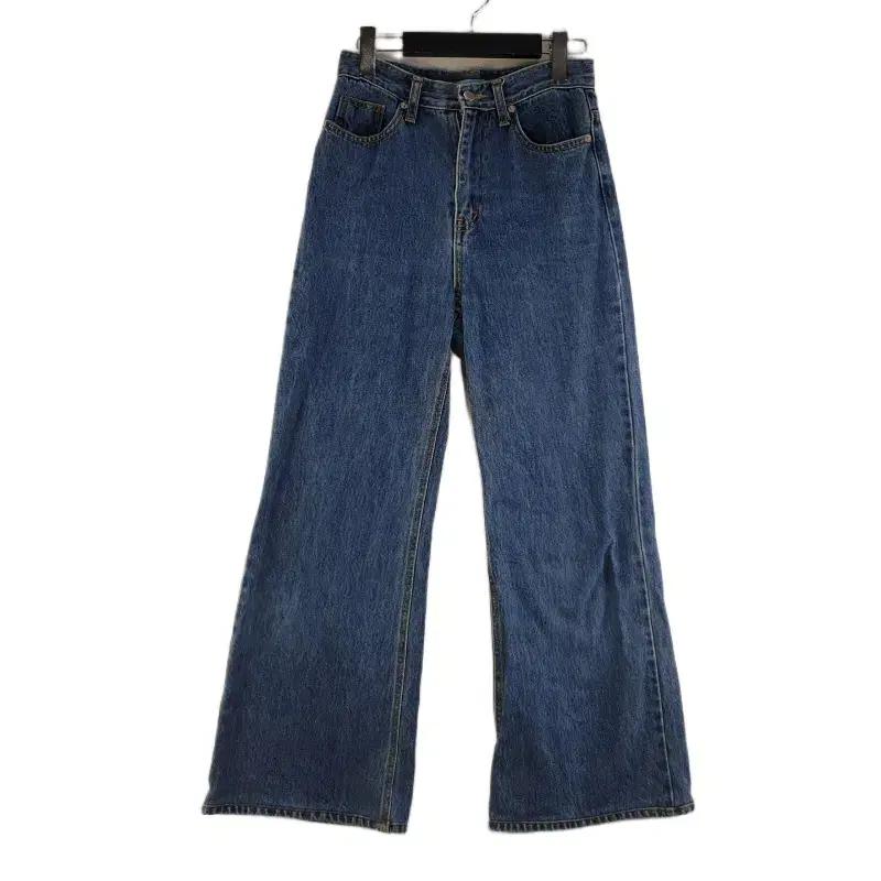 J5893 MERGE 여S 블루 데님 와이드 청바지