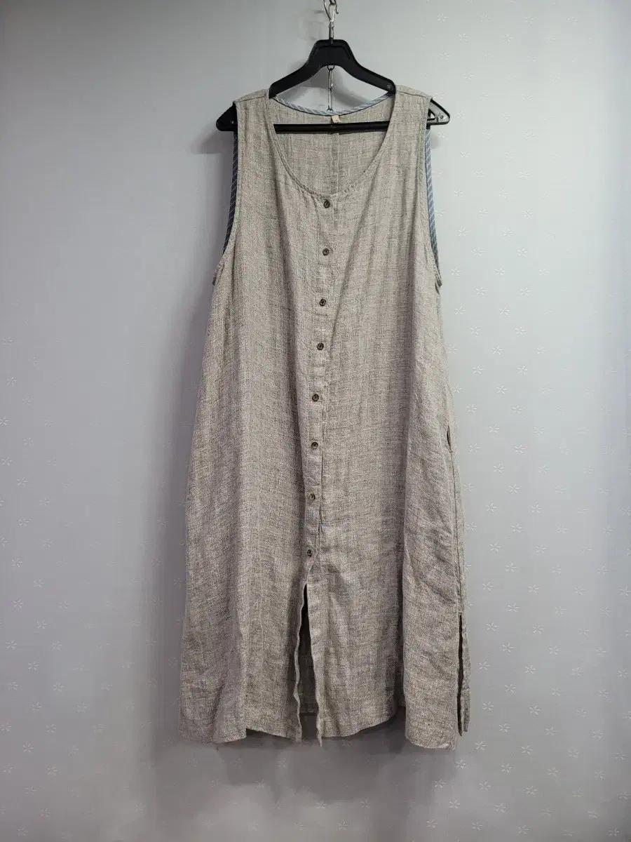 린넨  민소매 롱 원피스