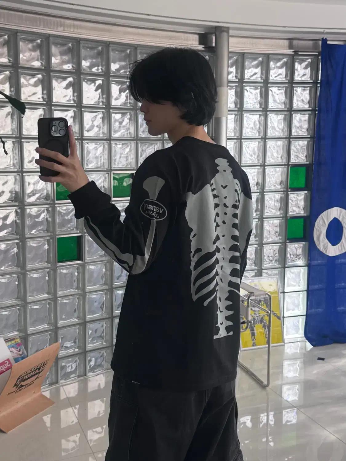 할인) vanson x mastermind REAL BONE l/s