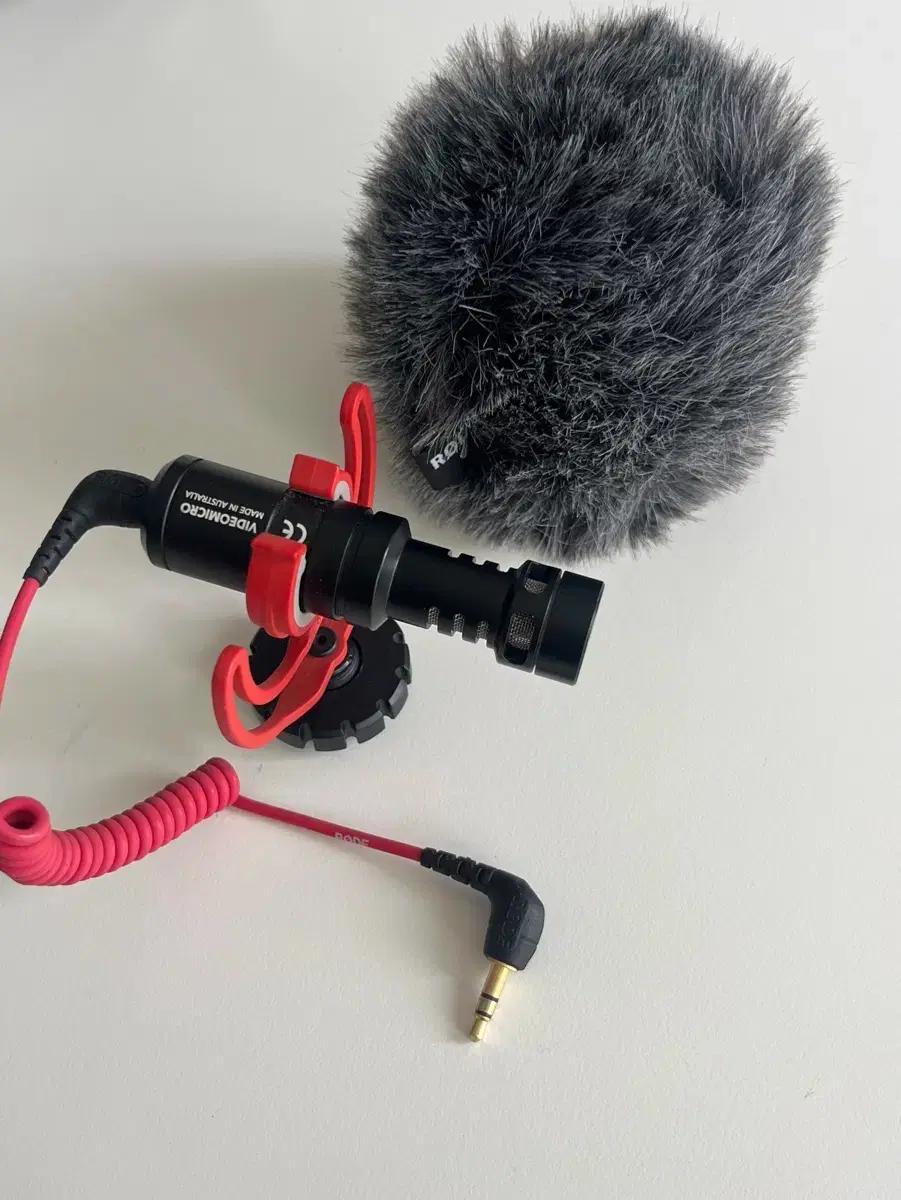 Rode VideoMicro 마이크 + 윈드쉴드 로데 로드