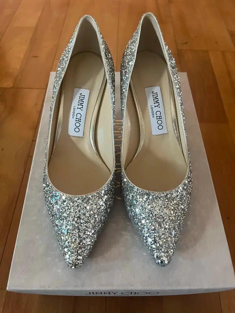 JIMMY CHOO 지미추 로미 60 샴페인 37사이즈 웨딩슈즈