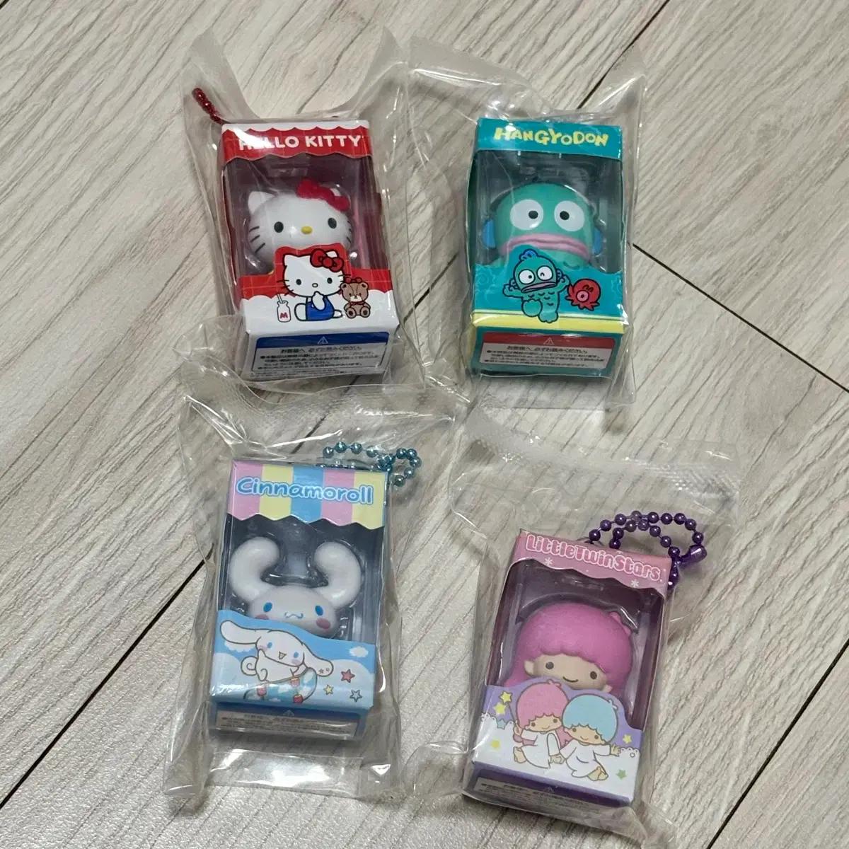 산리오 초코박스 피규어 쌀알 키링 키티 한교동 시나모롤 키키라라