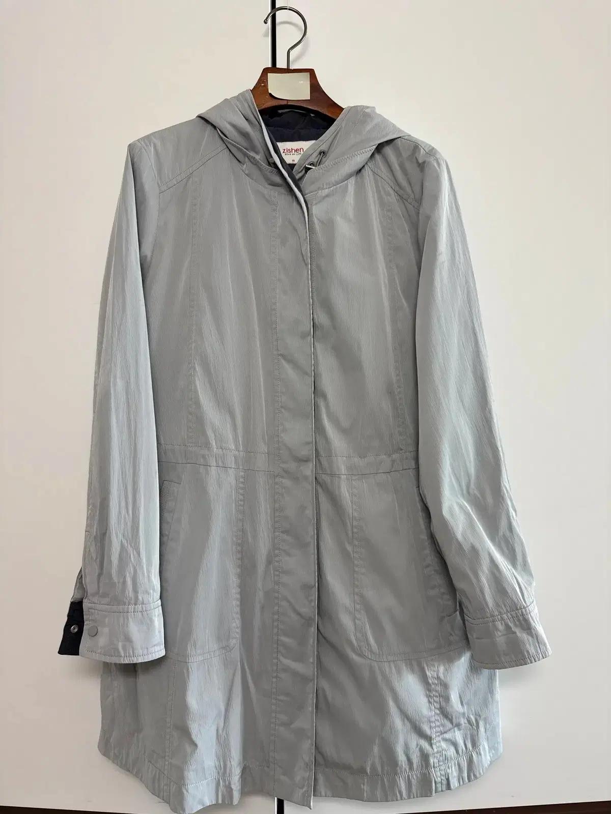 여성 지센 여성 후드 롱자켓 95 그레이 데일리 간절기아우터 데일리 여행