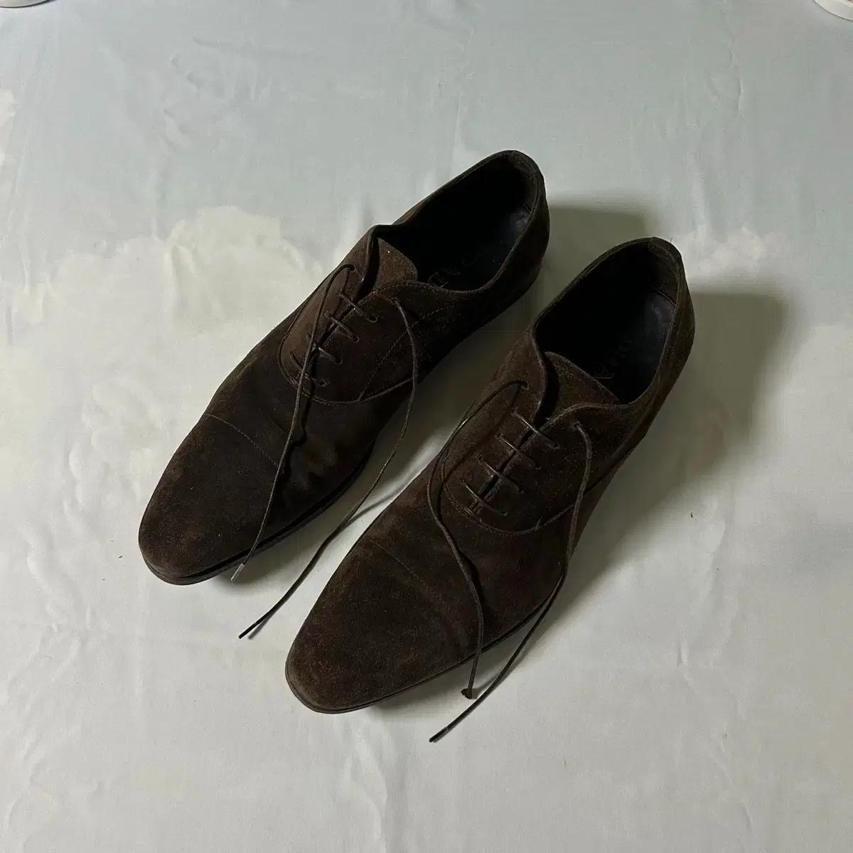 Prada suede derby shoes