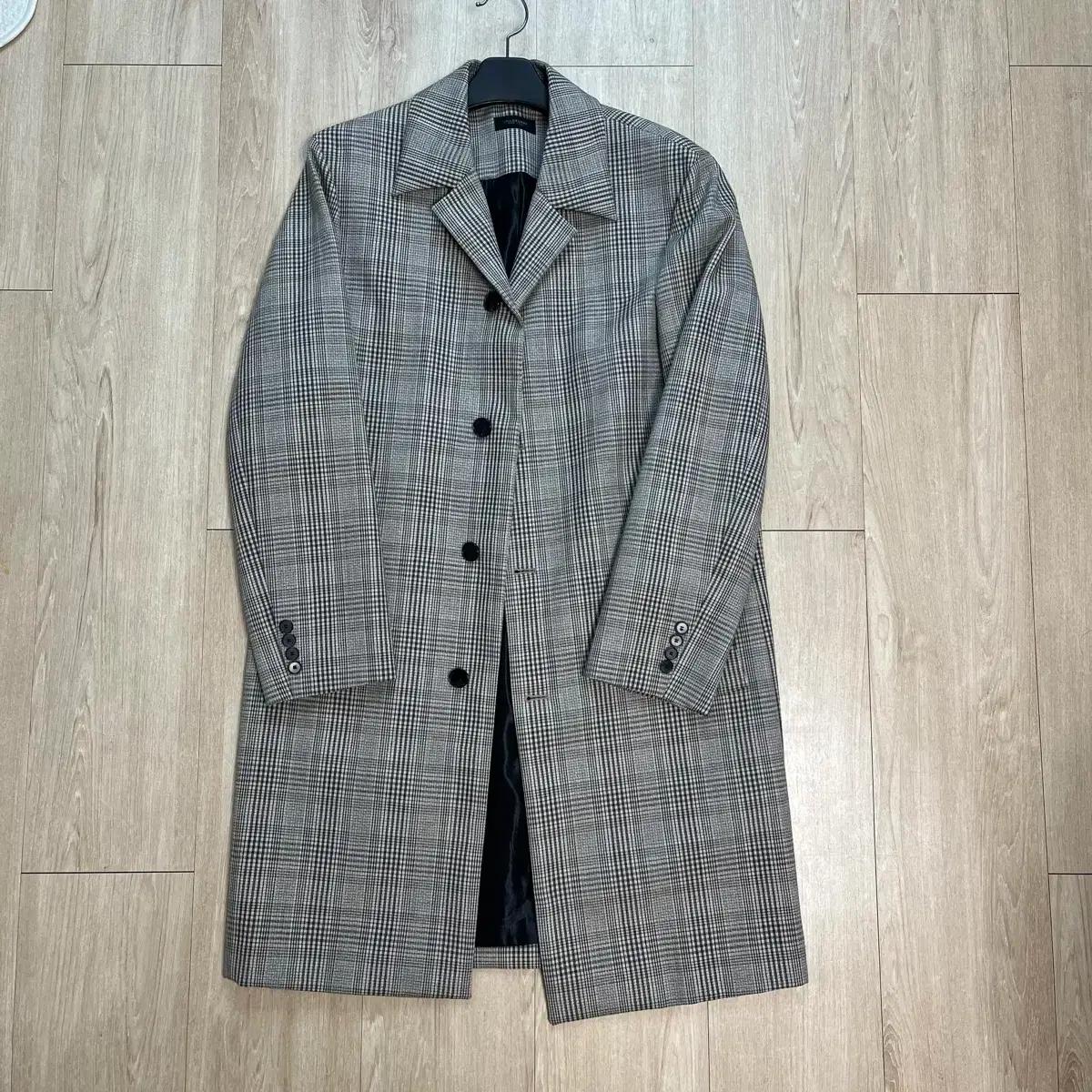 질스튜어트뉴욕 글렌체크 맥코트 울 100% 베이지 M(100)