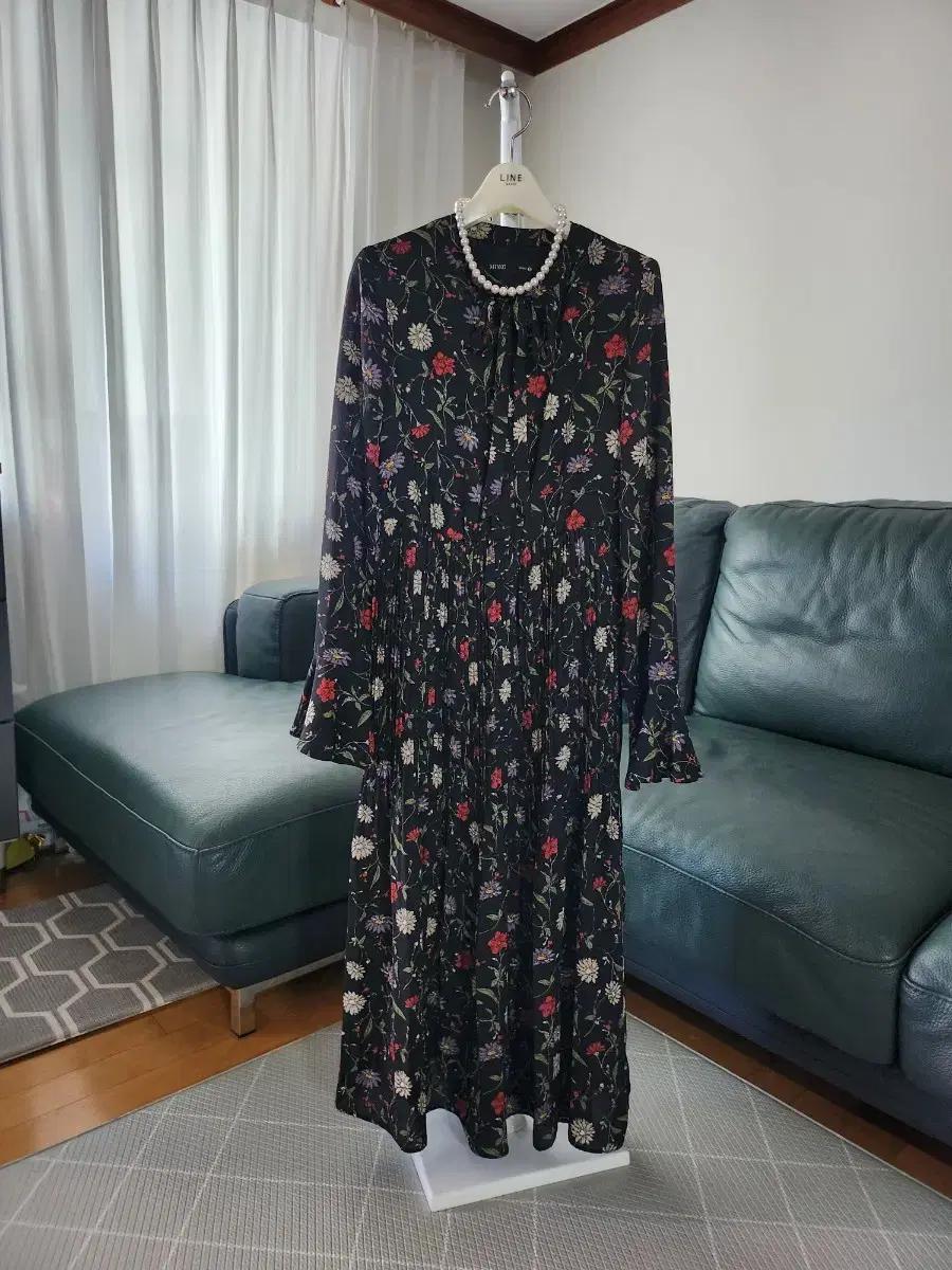 미쏘 블랙 쉬폰 원피스 S