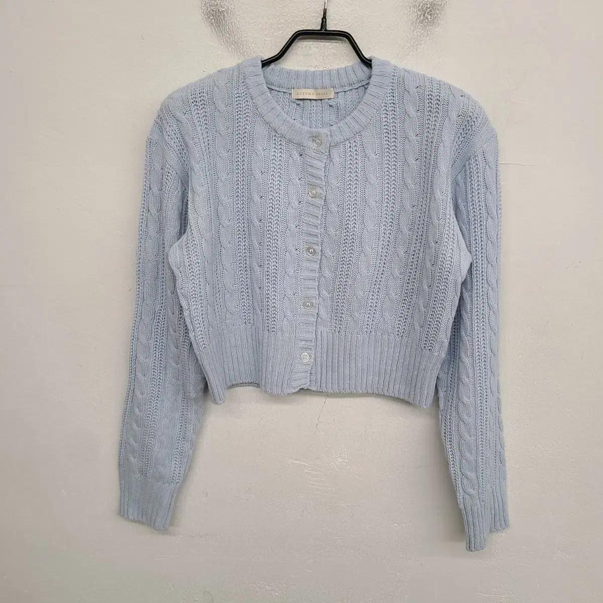 [여성55 size] AUNUMN BEIGE 케이블 크롭 니트 가디건