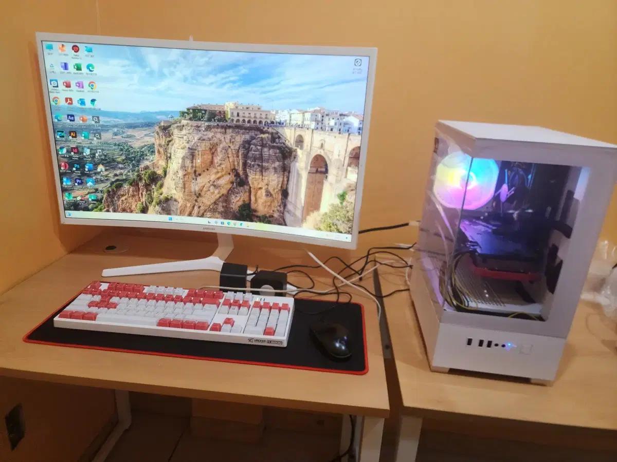 엔비디아 RTX 3060TI 게임용 컴퓨터 본체/모니터