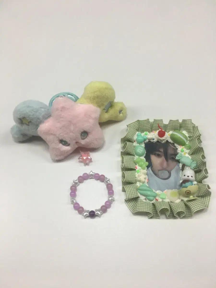 엔시티 위시 시온 보라별 비즈 팔찌