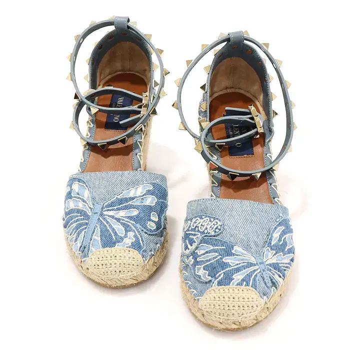 발렌티노 MW2S0780DLC 데님 웨지힐 여성 샌들 CO50817VT