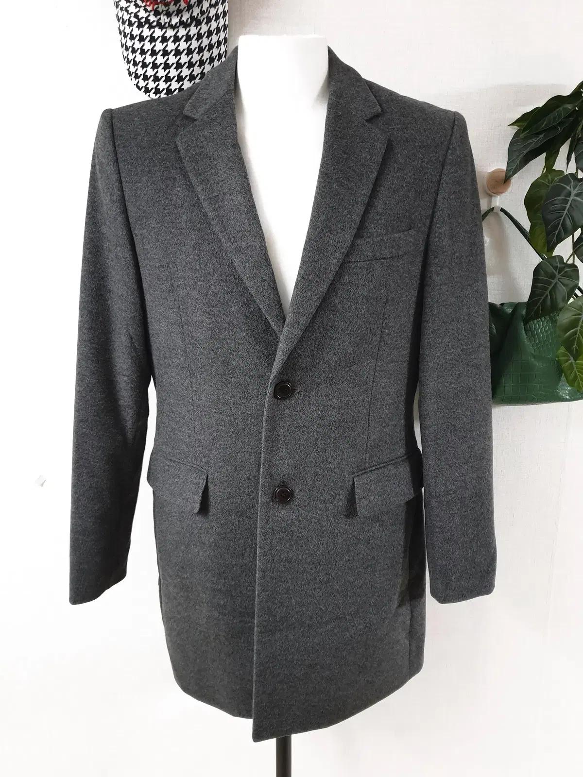 지오투 캐시미어 남성울코트 100 그레이