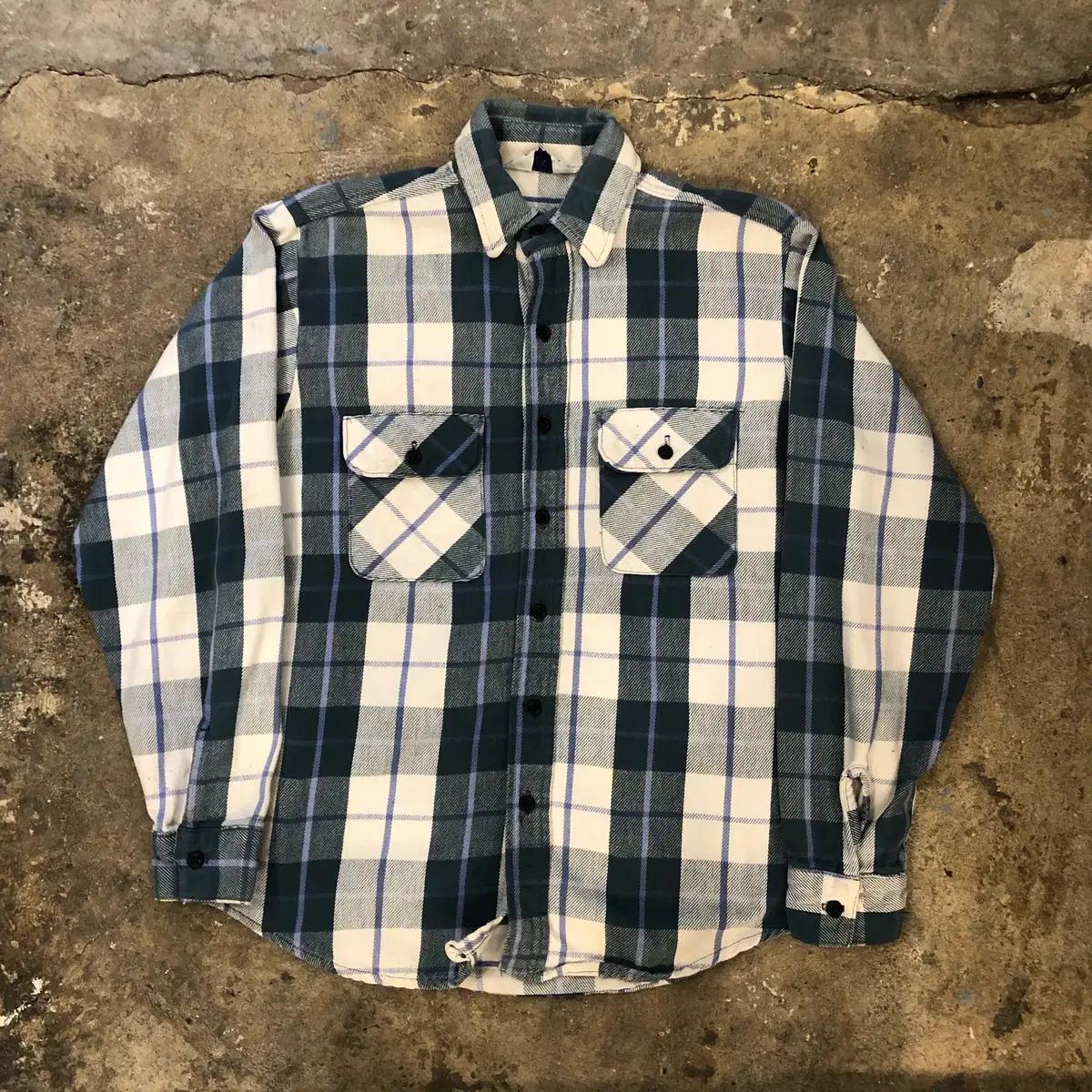 70s 80s Five Brother flannel - M
