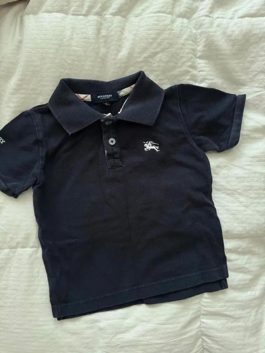 버버리 키즈 네이비 반팔 폴로티셔츠 7사이즈