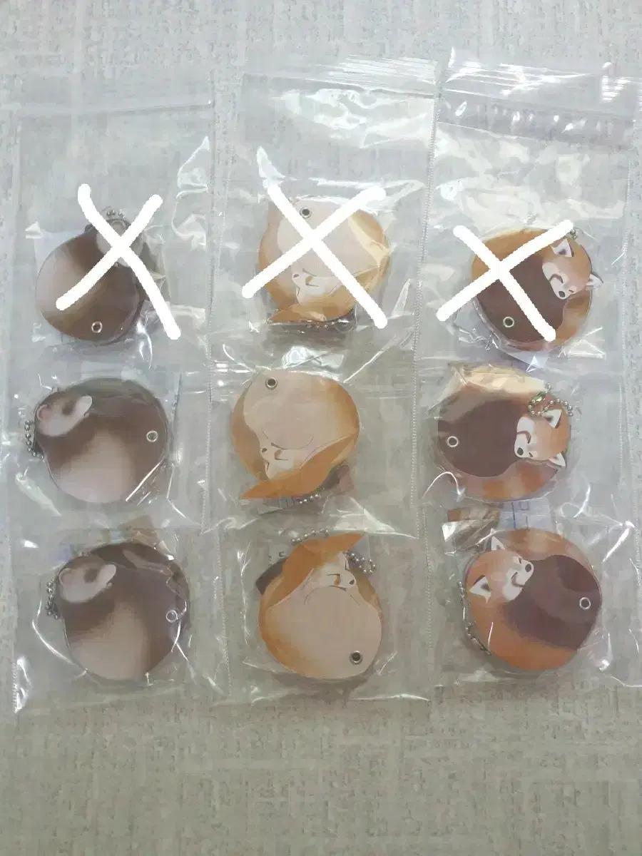 잠자는 동물 아크릴 꼬리빗 가챠 캡슐토이 오네무리코무 페럿 페넥 레서판다
