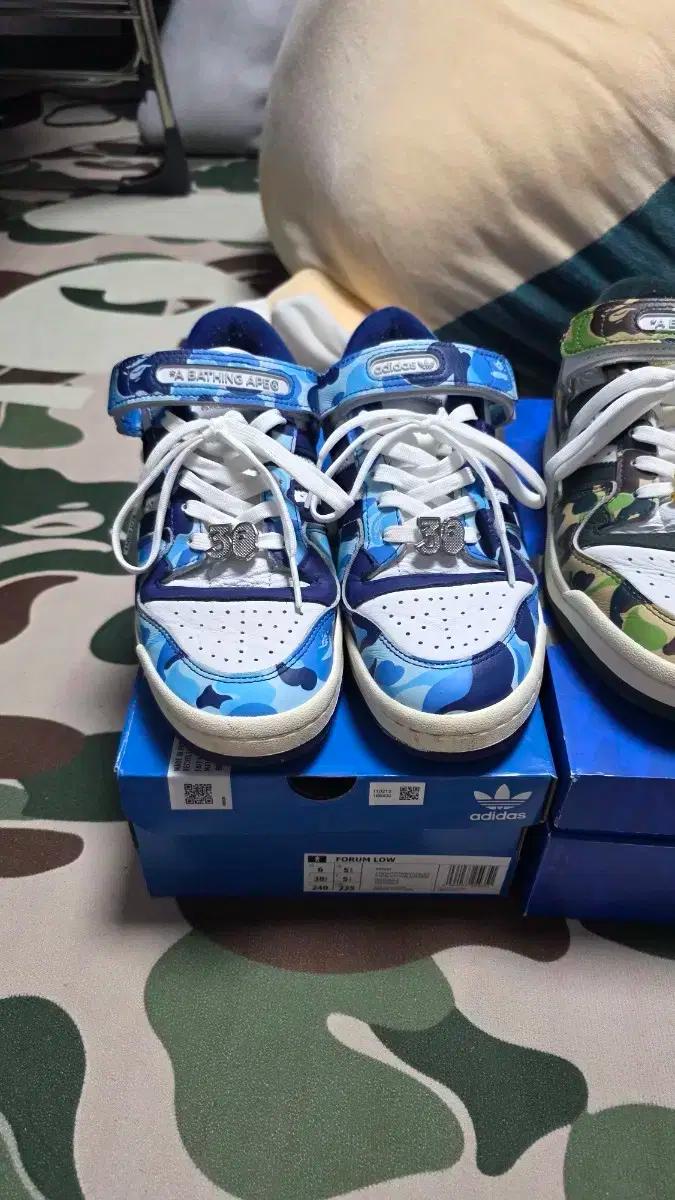 260 베이프 아디다스 포럼 로우 블루 카모 BAPE adidas