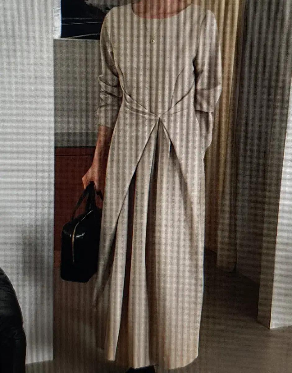 (해외배송)롱 원피스 플리츠 디자인