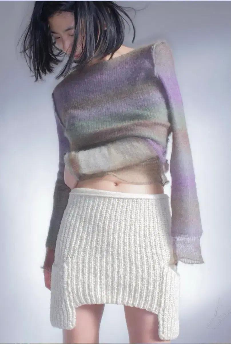 퍼버즈 net apron knit 아이보리