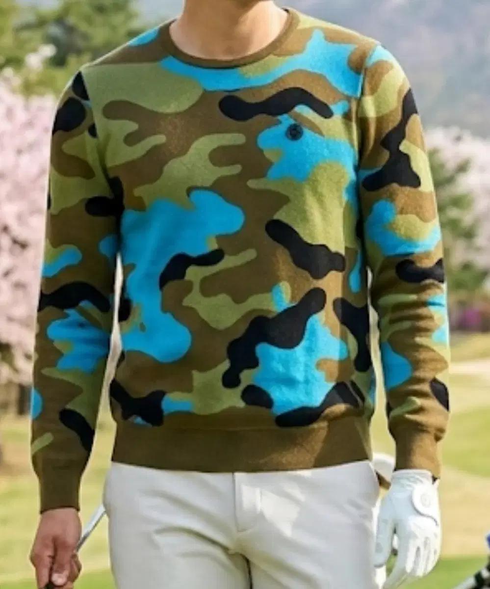 GFORE GOLF 카모 니트 M 50/52  Tensel/Silk/Wo