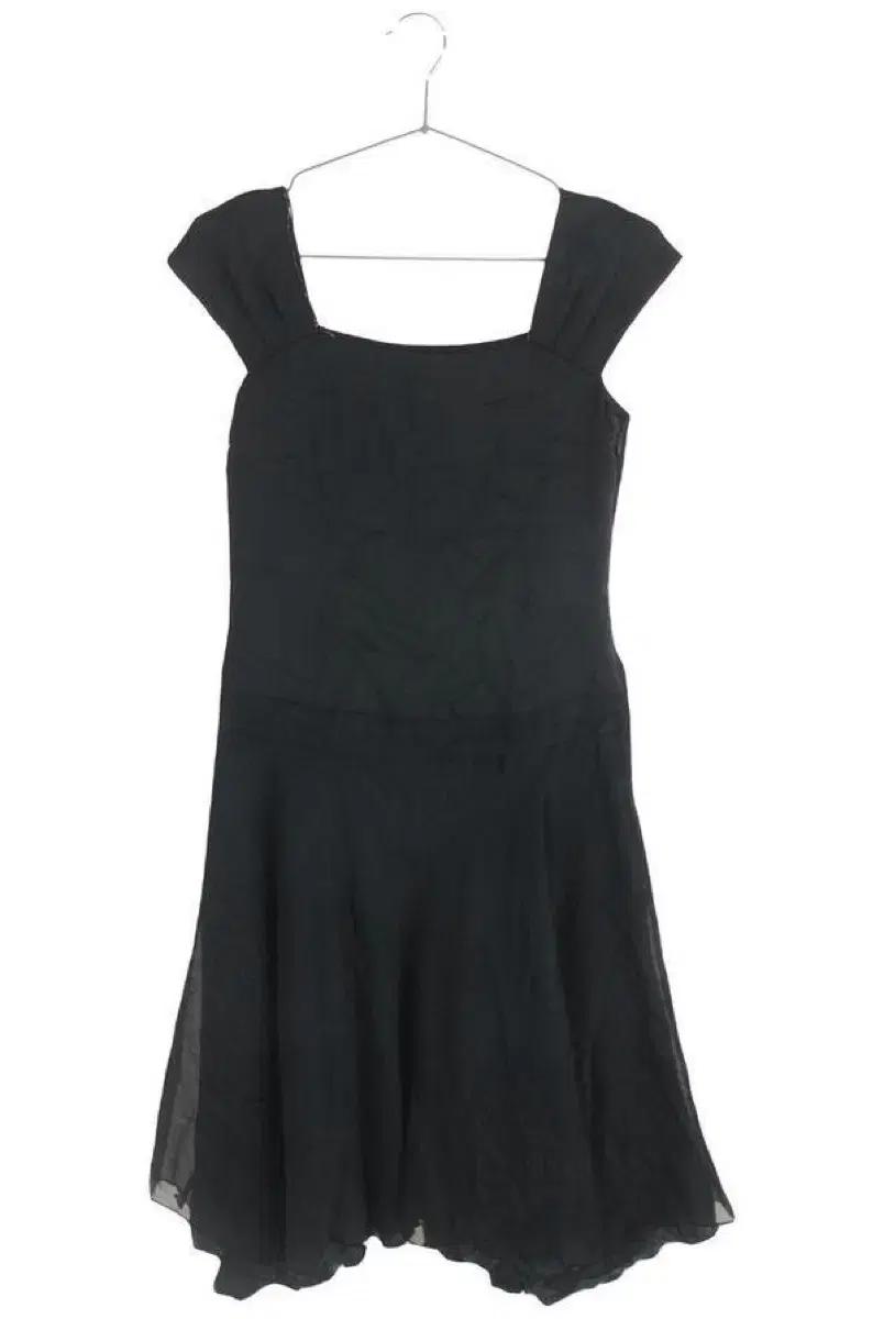 ROPE 빈티지 블랙 언발 롱원피스