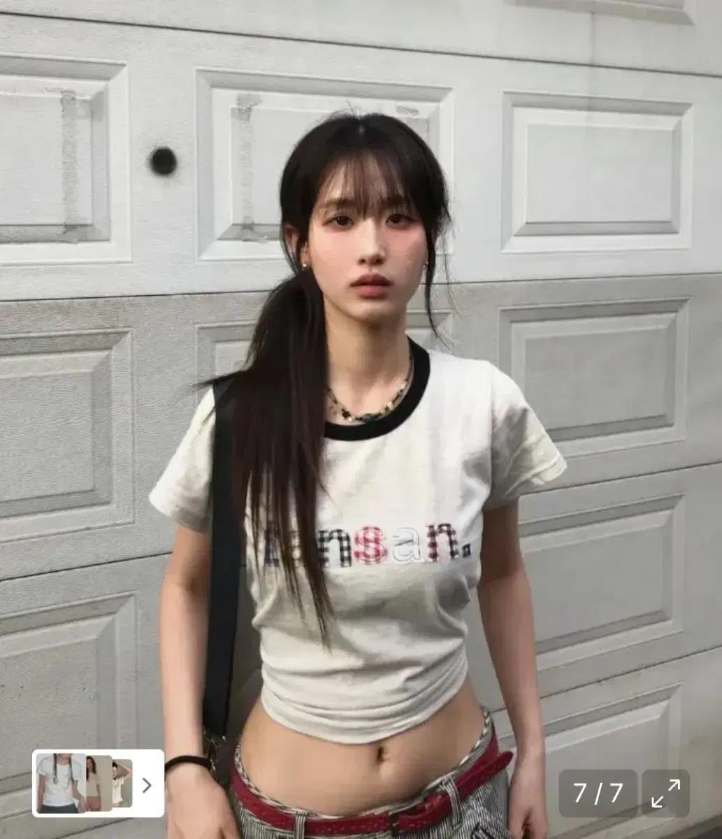 탄산마그네슘 아플리케 링거티셔츠