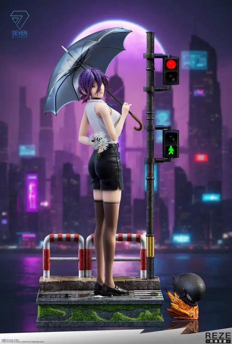 SEVEN 레제 레진 피규어 체인소맨 레진 데블헌터