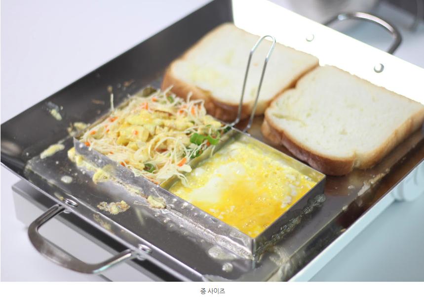 (새상품) 3중 스텐 사각 볶음팬 캠핑 후라이팬 소소 인덕션 가능