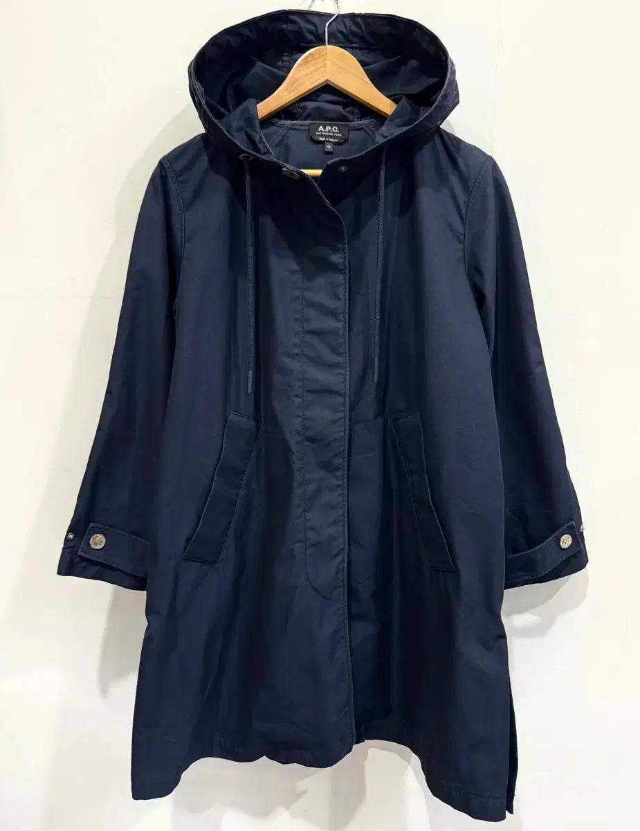 A.P.C 후드 코트 네이비 40