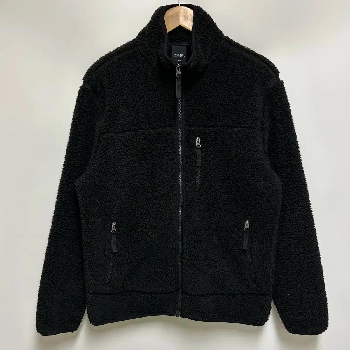 [남자 100]탑텐 블랙 뽀글이 플리스 자켓