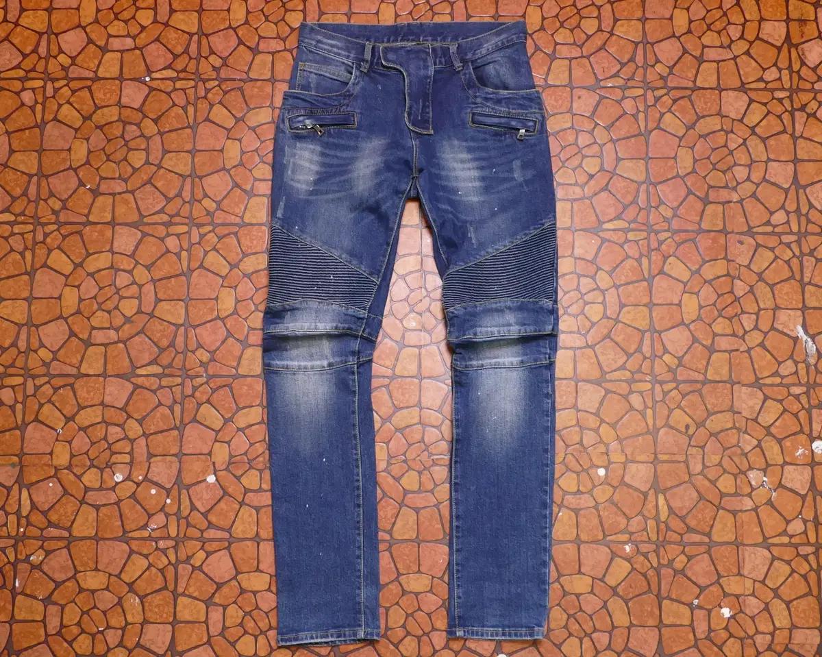 [M] 발망 바이커진 Balmain Paris 빈티지 데님 팬츠 w33