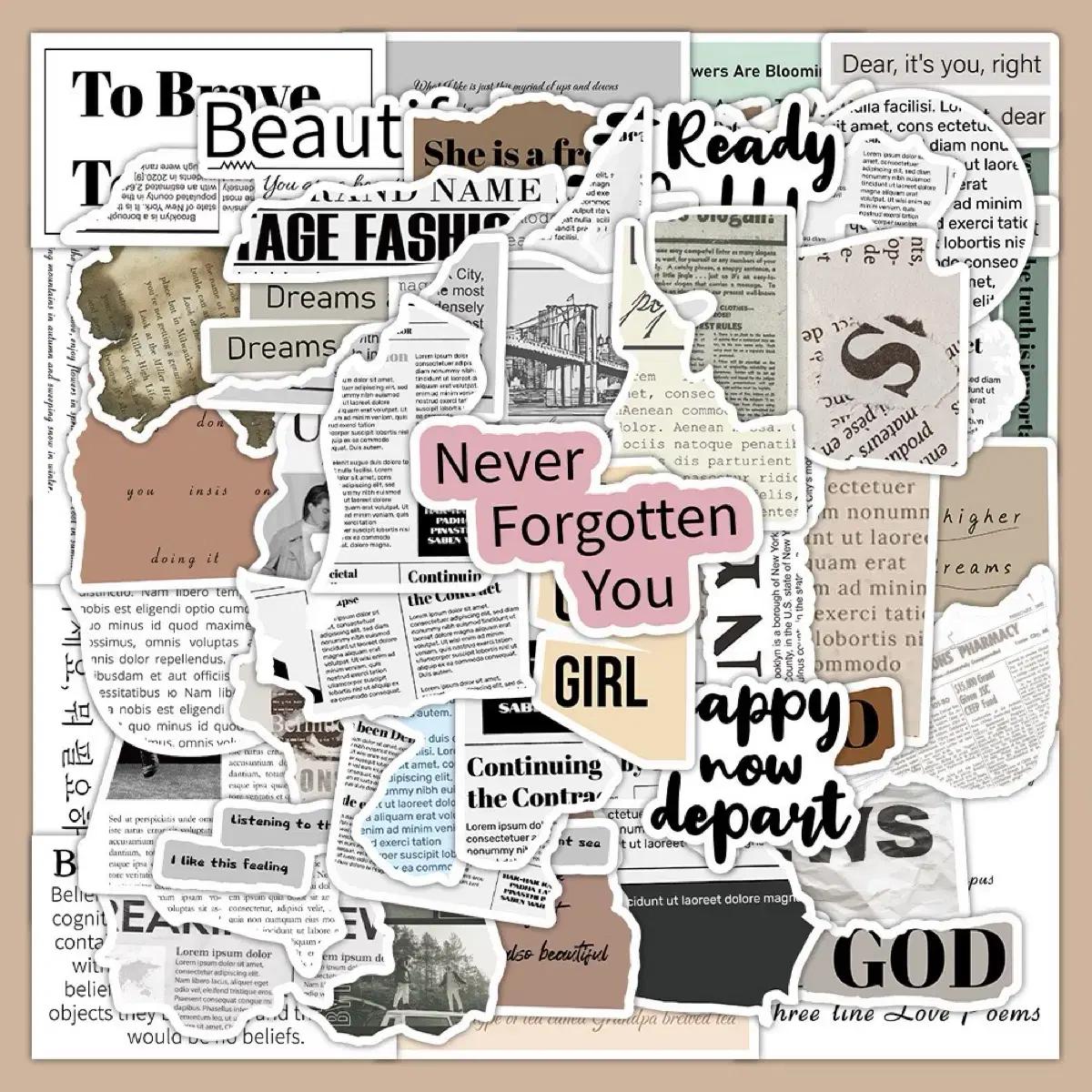 59p 그날의 조각 스티커 빈티지 감성 방수 캐리어 다꾸 노트북 다이어리