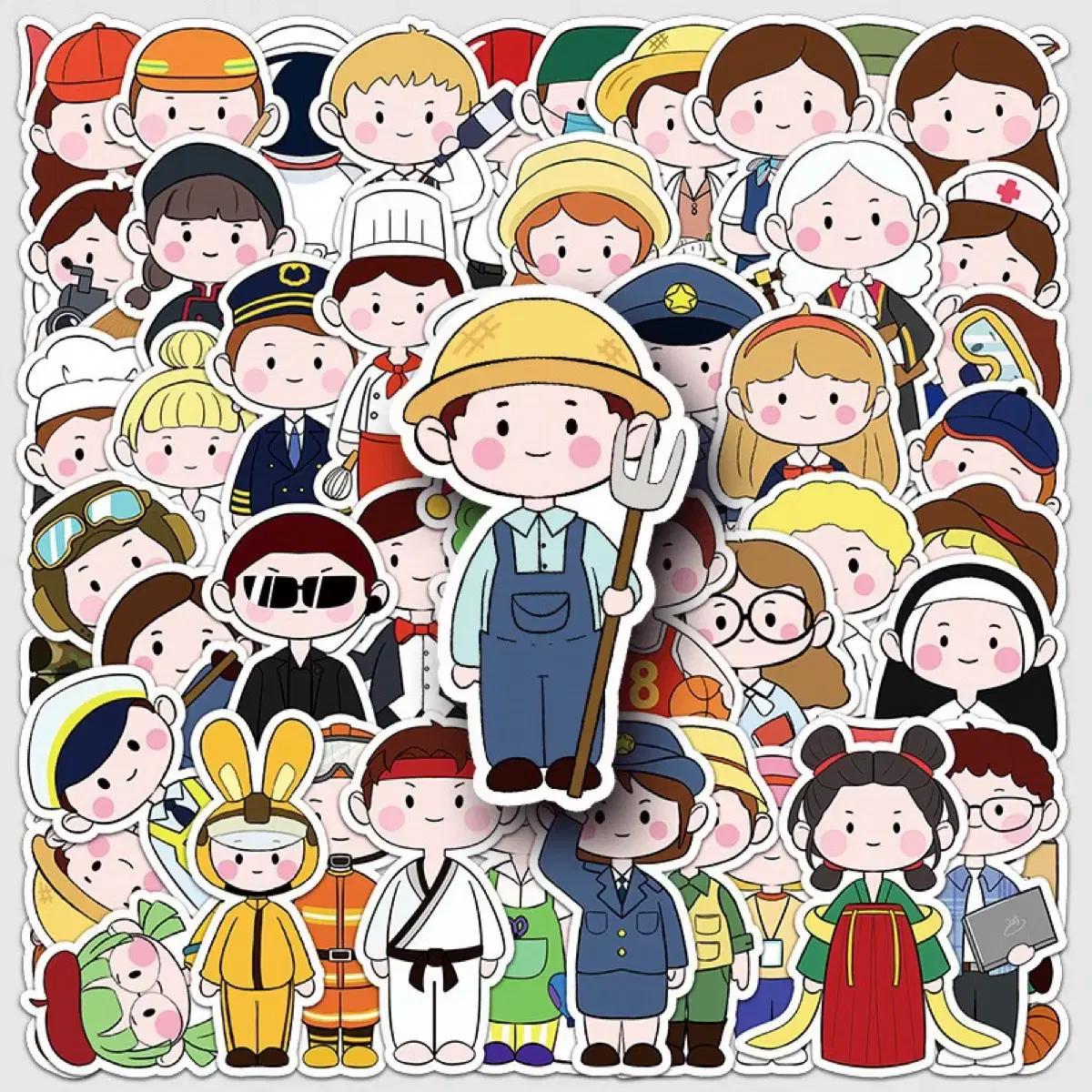 51p 직업 스티커 빈티지 감성 방수 캐리어 다꾸 노트북 다이어리 꾸미기