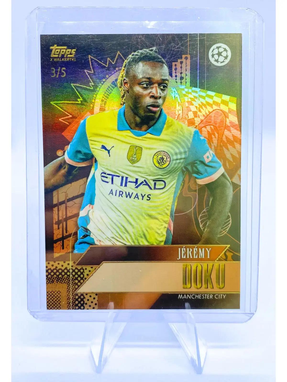 제레미 도쿠 5한정 탑스 데코 맨시티 벨기에